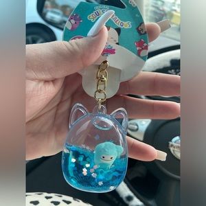 NWT Squishmallow Tsunameez Keychain Joelle Blue Bigfoot